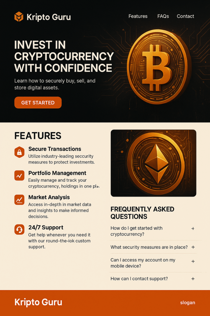 Kripto Guru pagrindinis puslapis
